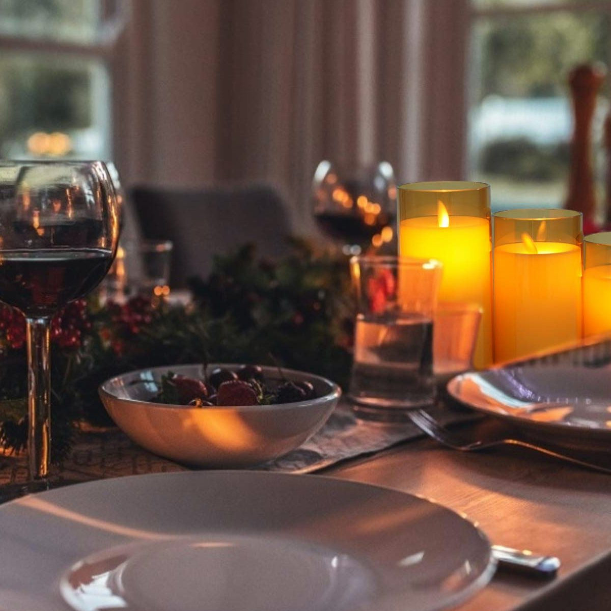 Vela de LED Decorativa – Iluminação Romântica sem Risco